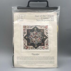 It's Polite to Point Star of the ORIENT Coaster Set Needlepoint Kit Winterthur